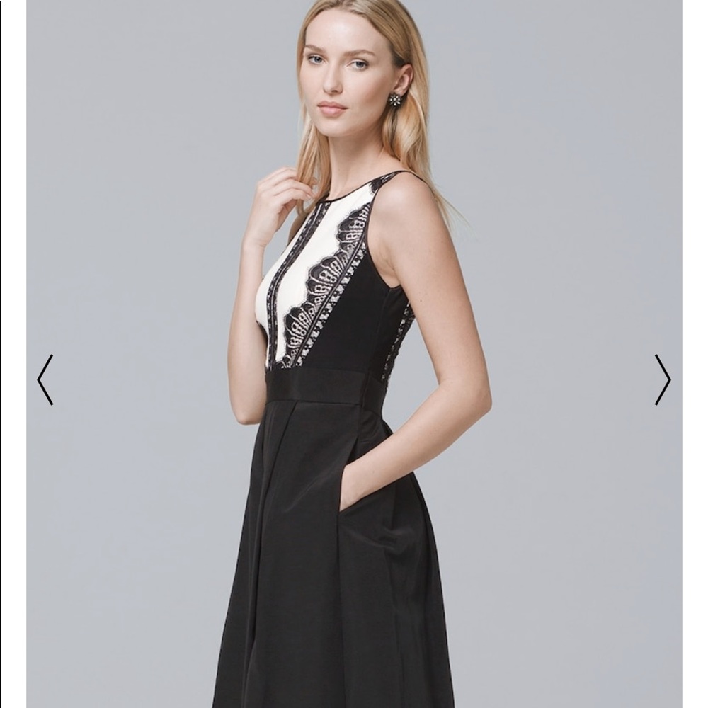 White House Black Market tuxedo dress